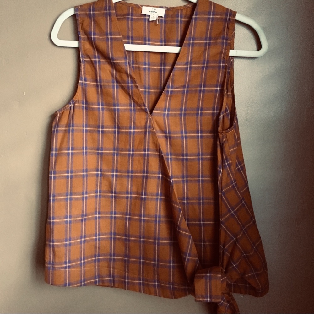 Entro GIA Wrap Tank Wrap Shirt Medium NWOT